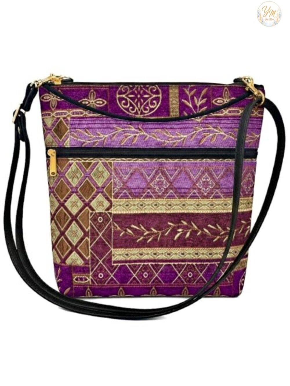 Danny K. Tapestry Crossbody Handbag Adjustable Strap Handmade